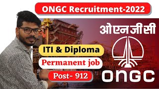 ONGC Recruitment-2022 || ONGC भर्ती - 2022 .