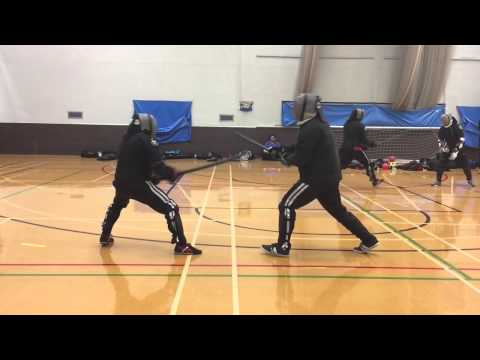 AHF Katana (o bokken) vs Katana sparring - Nick vs James 1/2 speed