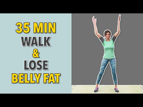 35-minute Steady Walking Exercise At Home – Belly Fat Loss