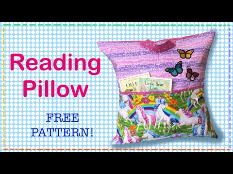 How To Sew A Reading Pillow - Book Pillow || FREE...
