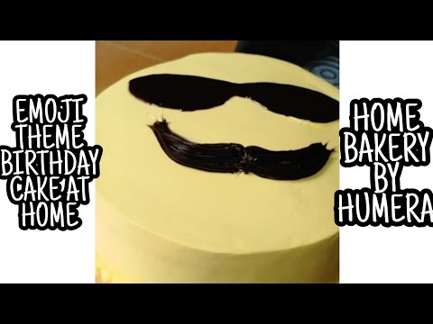EMOJI THEME BIRTHDAY CAKE | DELICIOUS CAKE AT HOME | HOME BAKERY BY HUMERA