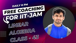 Linear Algebra Class 43  | dimension and Basis | Free complete course | | IIT-JAM 2023 | VY Sir