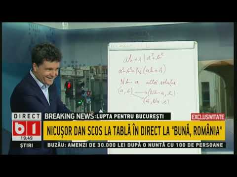 Nicușor DAN rezolvă problema cu care a câștigat Olimpiada Internațională de Matematică în 1988, B1tv