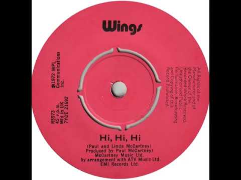 UK New Entry 1972 (237a) Wings - Hi, Hi, Hi