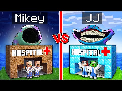 Mikey and JJ vs Villagers Hospital for Sea Mobs in Minecraft (Maizen)