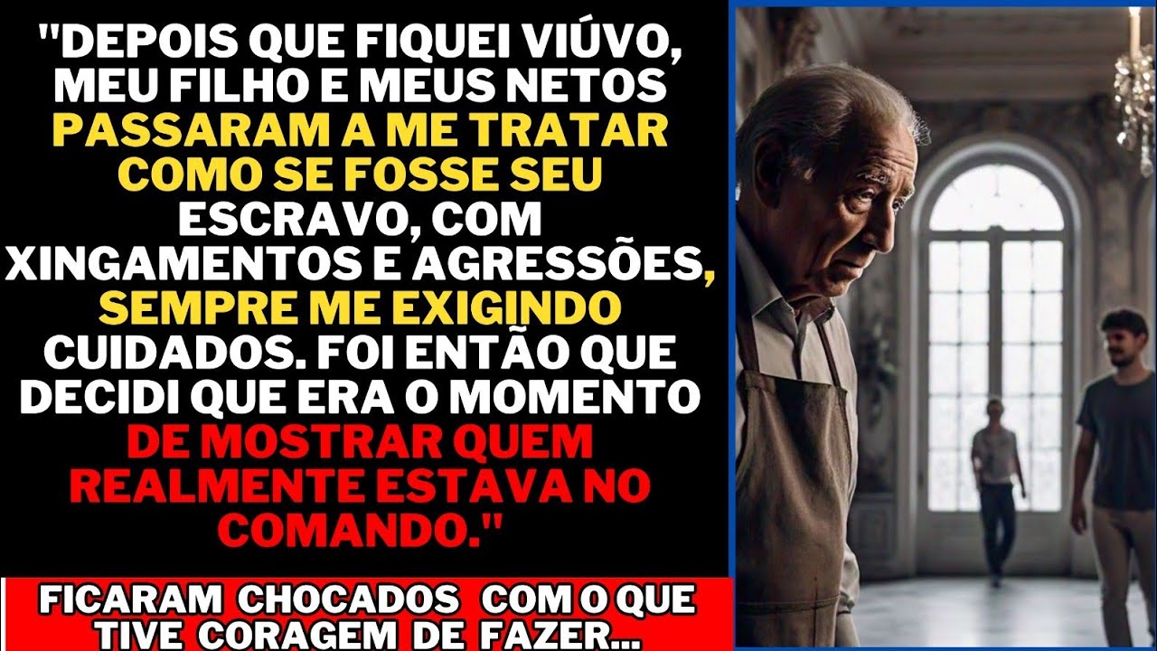 "Depois que fiquei viúvo, meu filho e meus netos passaram a me tratar como se fosse seu escravo...