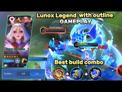 LUNOX LEGEND WITH OUTLINE GAMEPLAY🔥 Best Build Combo💞