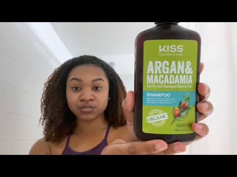 WASH DAY AFTER SILK PRESS KISS COLORS ARGAN AND MACADAMIA SHAMPOOO AND CONDITIONER