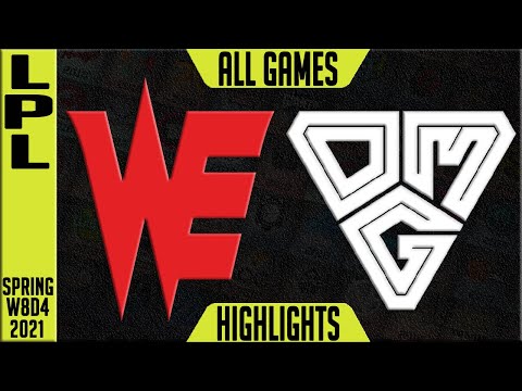 WE vs OMG Highlights ALL GAMES | LPL Spring 2021 W8D4 | Team WE vs Oh My God