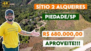 SÍTIO 2 Alqueires, NASCENTE + PASTO R$680.000,00