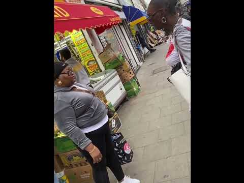 Trouble on Peckham high-street between 2 women goes left