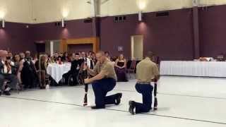 preview picture of video 'Portage High School MCJROTC Birthday Ball - Duet 2015'