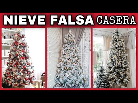 COMO HACER NIEVE FALSA PARA TU ARBOL DE NAVIDAD | Nieve Artificial Casera | NatyGloss