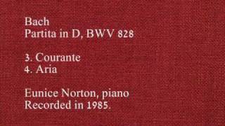 Bach - Partita in D, BWV 828 Eunice Norton, piano (1985) 3/5