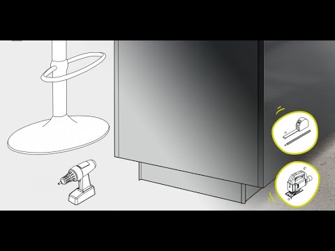 Cuisine équipée : poser un socle pour angle sortant en vidéo