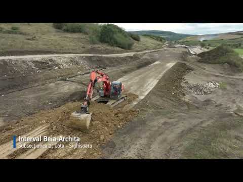 Șantier lucrări feroviare Brașov - Sighișoara S1+S3, T3 - 2024