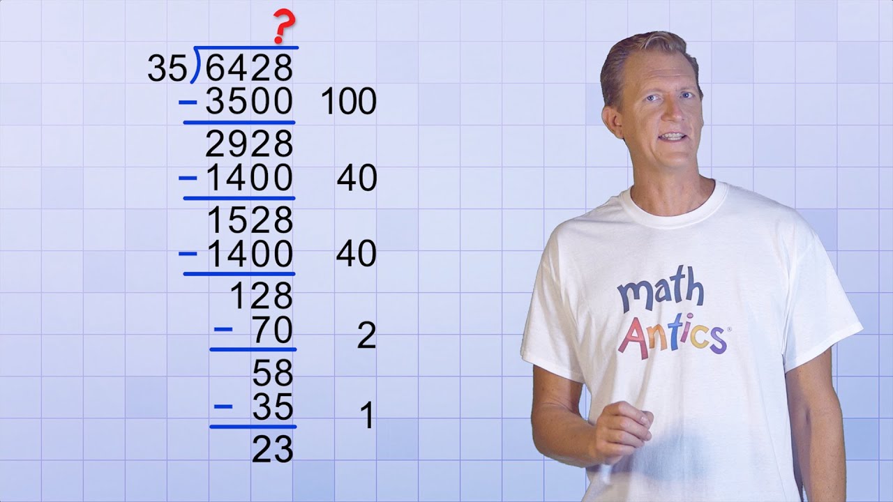 Math Antics - Division With Partial Quotients