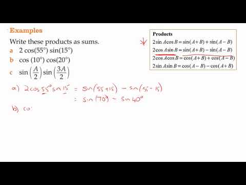 HGHS Y13 Trig Products to sums
