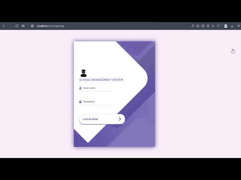 School Management System || PHP, MYSQL || Project 2022.