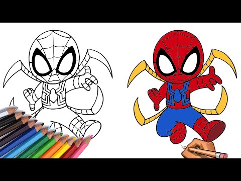 How To Draw Iron Spider | Spiderman Far From Home
