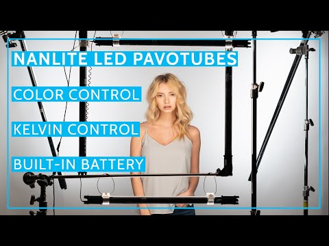 NanLite PavoTube 15C 2-Feet RGBWW LED Tube with Internal Battery 2 Light Kit