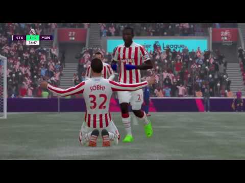E:86 - FIFA 17 - Ramadan Sobhi Winner Volley GOAL! - Manchester United v. Stoke City