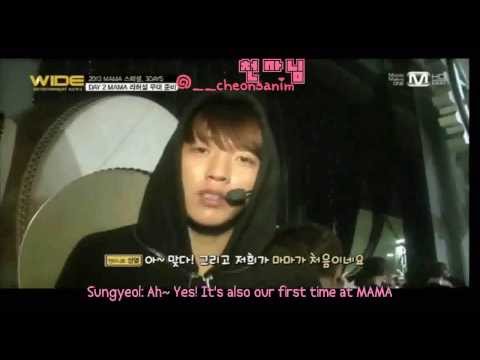 [ENG SUB] 131128 MNet Wide INFINITE ( #MAMA2013 BTS) by: @__cheonsanim