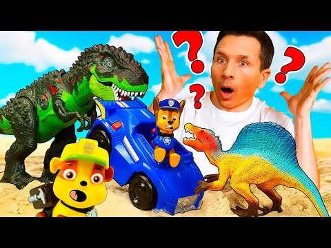 Les dinosaures ont attaqué la station de la Pat Patrouille! 🦖 Vidéos avec jouets pour les enfants