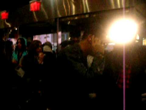 Ryan Leslie talking to a fan at the Virgin Megastore