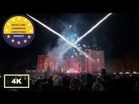 Award-Winning Castle Christmas Market 2025 🎄 Schloss Merode Germany 🇩🇪 4K Walking Tour + Fireworks