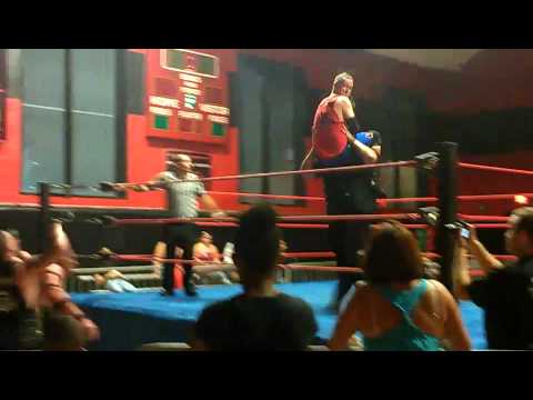 TJ Richter power bombed from the ring to the floor!!!