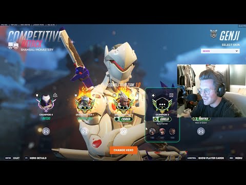 Overwatch 2 Rank 1 Genji Georgelion Popped Off As Genji - 36 Elims -