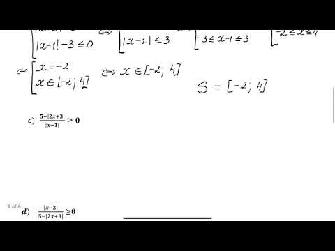 Inecuatii cu modul , pentru clasele 8 - 12