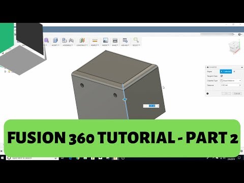 The Ultimate Fusion 360 Tutorial: Sketches on Faces, Hole, and Fillets - Part 2