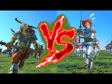 Bestigor Herd VS Greatswords. Total War Warhammer 3