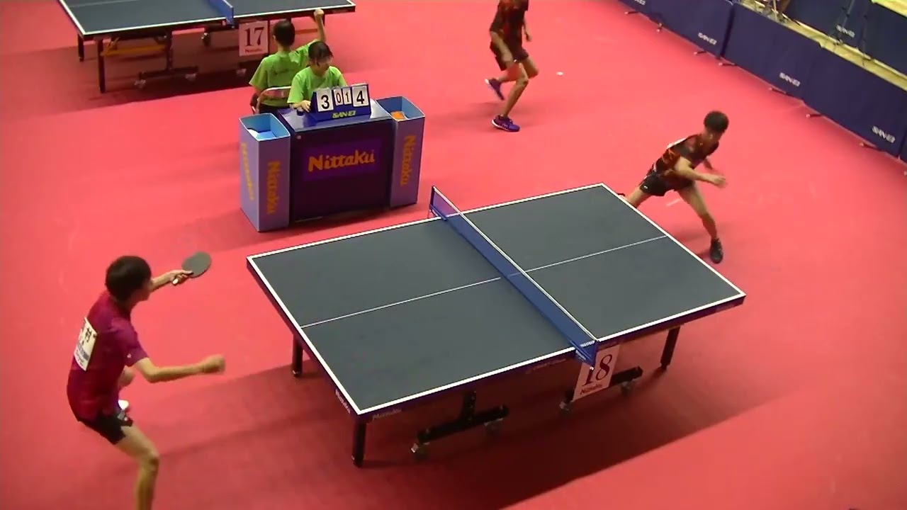 2023年IH 卓球 男子 シングルス 2回戦 岡村勇哉近大福山・広島 x 丸山哲史希望が丘・福岡