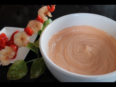 Salsa rosa (receta original) sin lactosa / Pink or cocktail sauce (lactose-free)