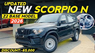 Download lagu Updated✅ Mahindra Scorpio N Z2 Diesel Base Model 2026 GST Price Discount All Details  mp3