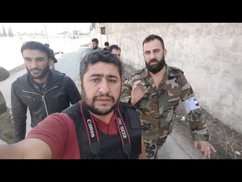 الرائد ياسر عبد الرحيم يوجه كلمة لعناصر قوات النظام في معركة فك الحصار عن مدينة حلب