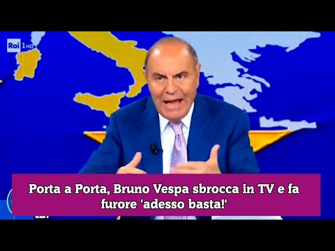 Porta a Porta, Bruno Vespa sbrocca in TV e fa furore 'adesso basta!'