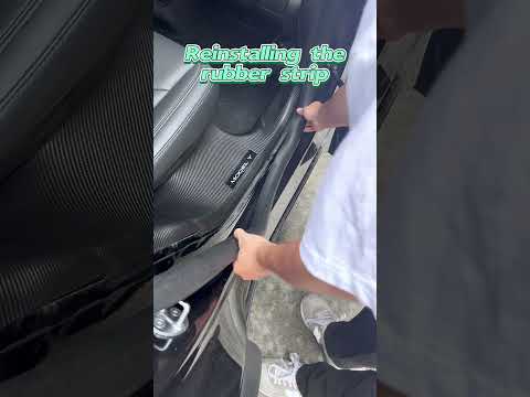 Must Have Tesla Model Y Door Sill Protector. #teslamodely