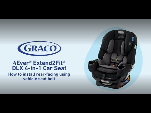 Install the 4Ever® Extend2Fit® DLX 4-in-1 Car Seat in rear-facing mode using the vehicle seat belt