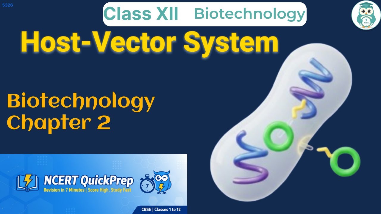 Host-Vector System | Class 12 Biotechnology Chapter 2 | CBSE NCERT | Quick Revision in 7 Mins
