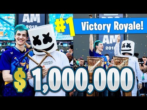ninja and marshmellow win 1 000 000 at fortnite celebrity pro am tournament best moments - fortnite pro am tournament teams