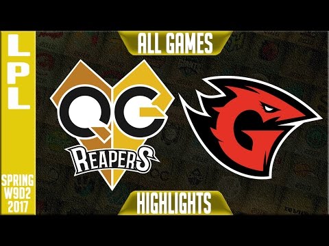 QG vs GT Highlights All Games - LPL Spring 2017 W9D3 - QG vs GT All Games