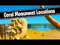 Fortnite Locations For Coral Kingdom Border Monuments