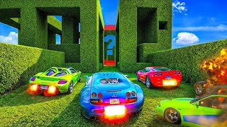 EL ÚLTIMO EXPLOTA CON COCHES ALEATORIOS! LABERINTO IMPOSIBLE! - GTA 5 ONLINE
