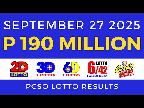 Lotto Result Today 9pm PCSO September 27 2025