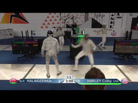 2021 228 Cadets T32 09 M S Individual Cairo EGY WCH GREEN HARLEY  USA  vs HALAIDZENKA  BLR