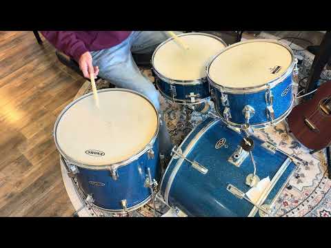 Apollo Drums Blue Sparkle 1980’s - Blue Sparkle image 9
